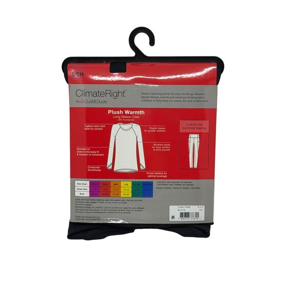 NWT Cuddl Duds Women Small ClimateRight Plush Warm Long Sleeve Thermal Crew Cozy - Picture 3 of 3